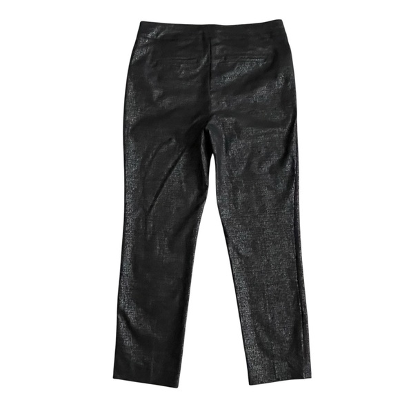 Chico’s Brigitte Sliming Pull On Pants Women’s Size 1.5 US 10 Black Ankle Shiny - Picture 7 of 12
